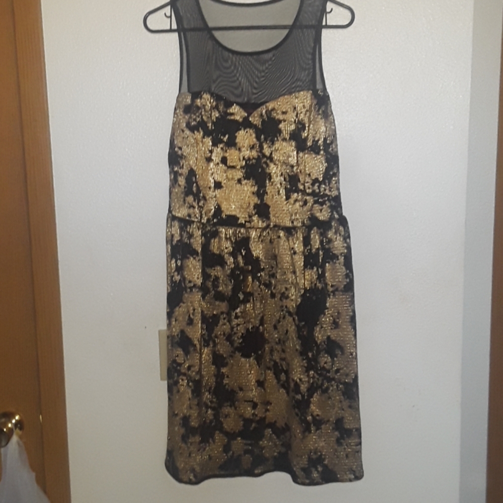 Black/gold party dress